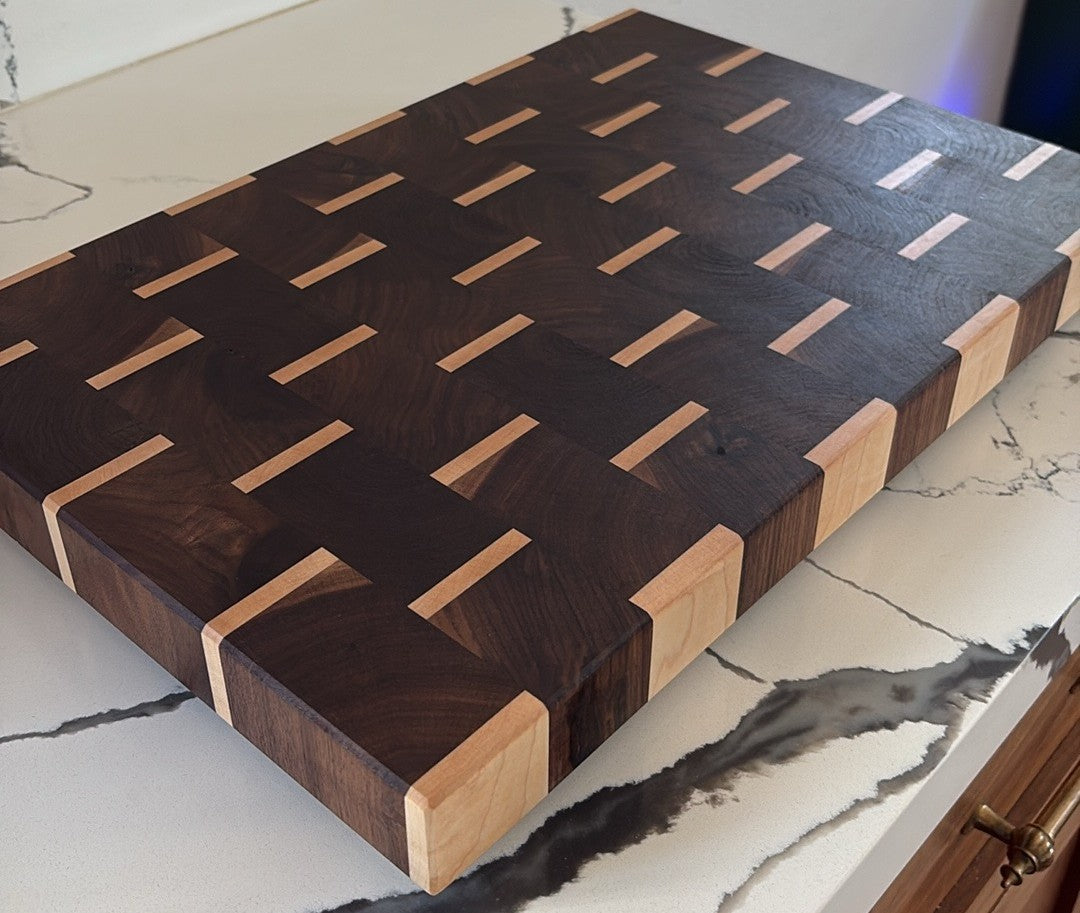 Walnut and Maple End Grain Cutting Board