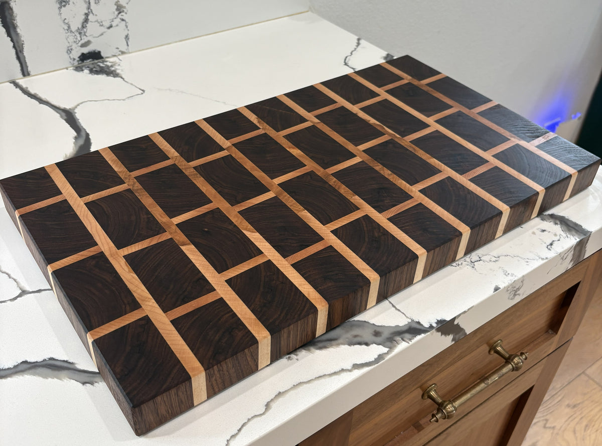 Walnut and Maple End Grain Cutting Board