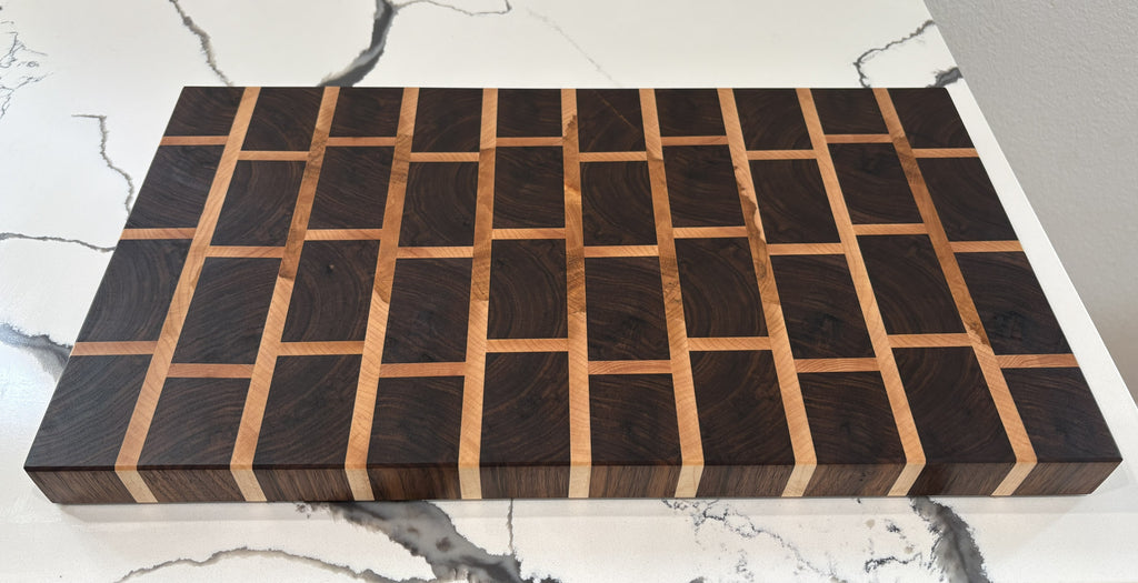 Walnut and Maple End Grain Cutting Board