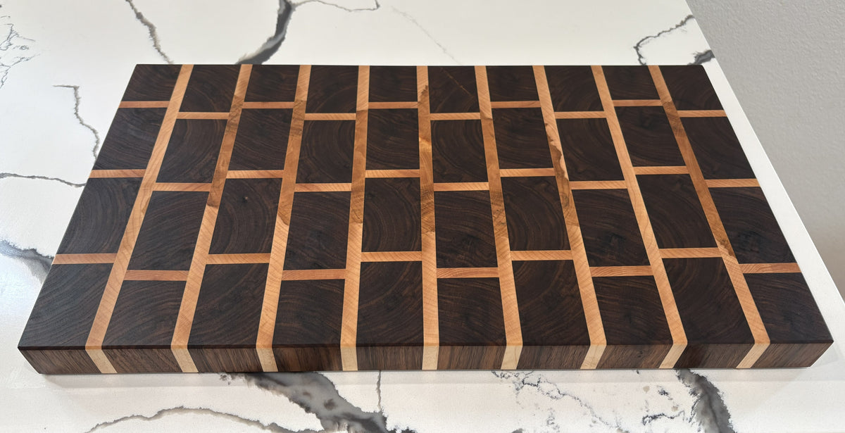 Walnut and Maple End Grain Cutting Board